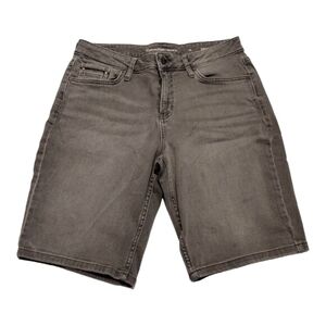 Calvin Klein Jeans Womens Whiskered Bermuda Denim‎ City Shorts Sz 10 Stretch